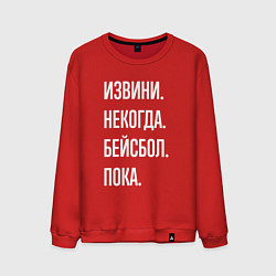 Мужской свитшот Извини некогда: бейсбол, пока