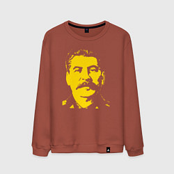 Свитшот хлопковый мужской Yellow Stalin, цвет: кирпичный