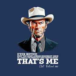 Свитшот хлопковый мужской Иствуд кино вестерн, цвет: тёмно-синий — фото 2