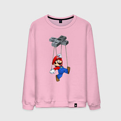 Свитшот хлопковый мужской Марионетка Марио, цвет: светло-розовый