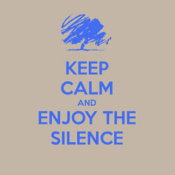 Свитшот хлопковый мужской Keep calm and enjoy the silence, цвет: миндальный — фото 2