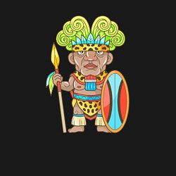 Свитшот хлопковый мужской Африканский храбрый воин, цвет: черный — фото 2