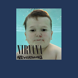Свитшот хлопковый мужской Nirvana x Hasbik, цвет: тёмно-синий — фото 2
