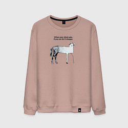 Мужской свитшот Когда клиент просит удешевить проект