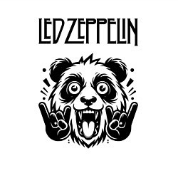 Свитшот хлопковый мужской Led Zeppelin - rock panda, цвет: белый — фото 2