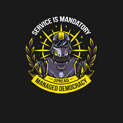Свитшот хлопковый мужской Helldivers 2: Service is Mandatory, цвет: черный — фото 2