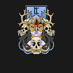 Свитшот хлопковый мужской Скандинавская богиня Хель, цвет: черный — фото 2