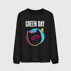 Мужской свитшот Green Day rock star cat