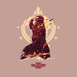 Свитшот хлопковый мужской Helldivers 2: Paratroopers Symbol, цвет: пыльно-розовый — фото 2