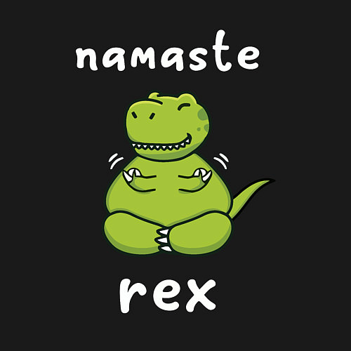 Мужской свитшот Namaste Rex / Черный – фото 3