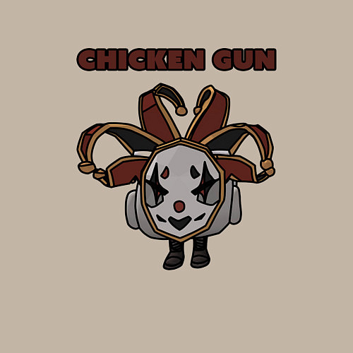 Мужской свитшот Chicken gun clown / Миндальный – фото 3