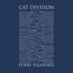 Свитшот хлопковый мужской Cat division furry pleasures, цвет: тёмно-синий — фото 2