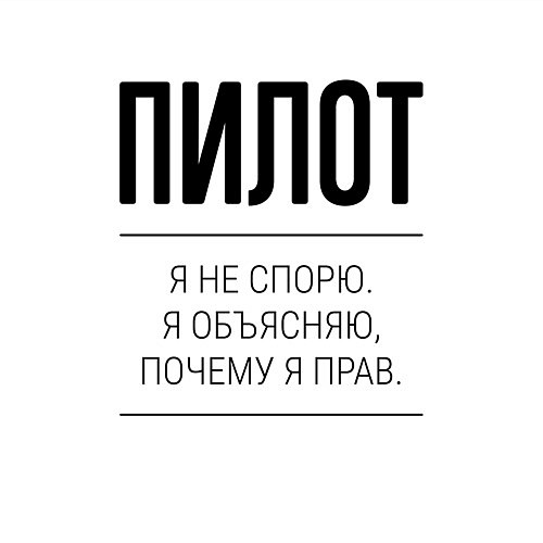 Мужской свитшот Пилот не спорит / Белый – фото 3