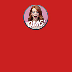 Свитшот хлопковый мужской Эмма Стоун шок, цвет: красный — фото 2