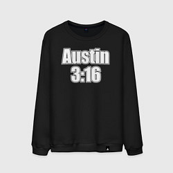Свитшот хлопковый мужской Стив Остин Austin 3:16, цвет: черный