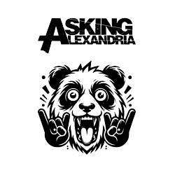 Свитшот хлопковый мужской Asking Alexandria - rock panda, цвет: белый — фото 2