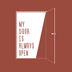 Свитшот хлопковый мужской Открытая дверь - my door is always open, цвет: кирпичный — фото 2