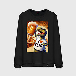 Мужской свитшот I love beer - ai art