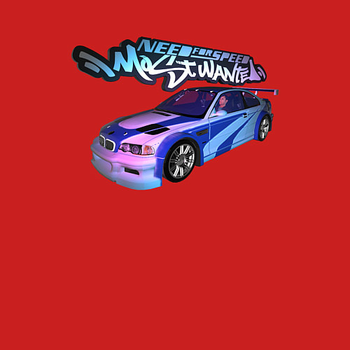 Мужской свитшот NFS Most Wanted neon bmw / Красный – фото 3