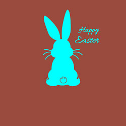 Свитшот хлопковый мужской Пасхальный кролик бирюзовый, цвет: кирпичный — фото 2