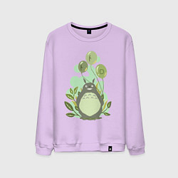 Свитшот хлопковый мужской Green Totoro, цвет: лаванда