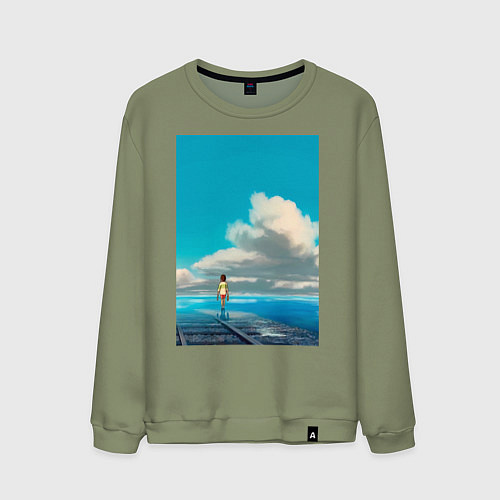 Мужской свитшот Тихиро Огино / Авокадо – фото 1