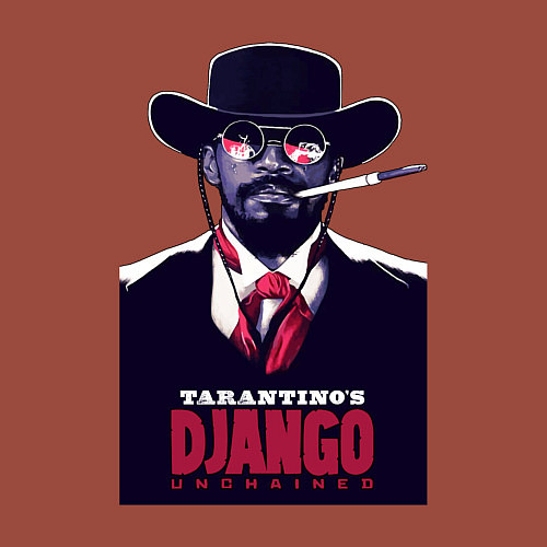 Мужской свитшот Django - Jamie Foxx / Кирпичный – фото 3