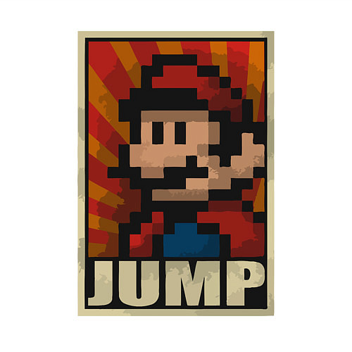 Мужской свитшот Jump Mario / Белый – фото 3