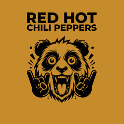 Свитшот хлопковый мужской Red Hot Chili Peppers - rock panda, цвет: горчичный — фото 2