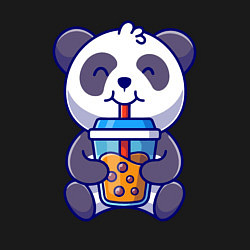 Свитшот хлопковый мужской Drinking panda, цвет: черный — фото 2