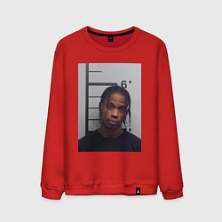 Свитшот хлопковый мужской Travis Scott magshot, цвет: красный