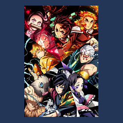 Свитшот хлопковый мужской Тандзиро Камадо Дзэнъицу Агацума, цвет: тёмно-синий — фото 2