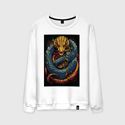 Мужской свитшот Муай тай синий дракон