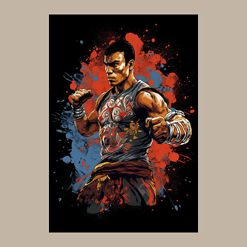 Мужской свитшот Тайский боец / Миндальный – фото 3