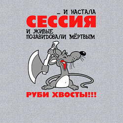Свитшот хлопковый мужской И настала сессия - руби хвосты, цвет: меланж — фото 2