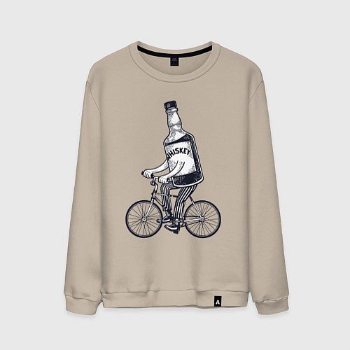 Мужской свитшот Виски на велике / Миндальный – фото 1
