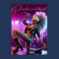 Свитшот хлопковый мужской Барби поёт панк-рок, цвет: тёмно-синий — фото 2