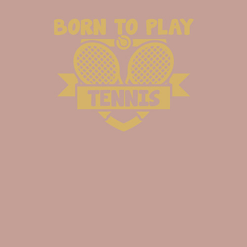 Мужской свитшот Рождён играть в теннис / Пыльно-розовый – фото 3