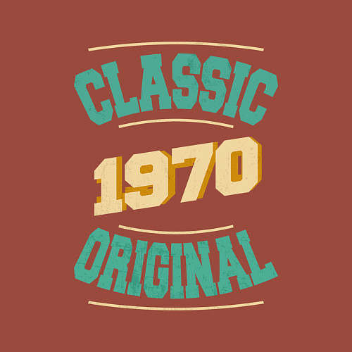 Мужской свитшот 1970 классика / Кирпичный – фото 3