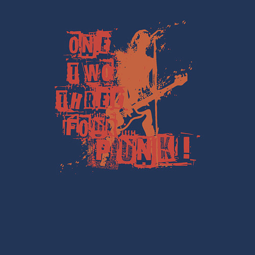 Мужской свитшот Punks style / Тёмно-синий – фото 3