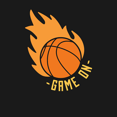 Мужской свитшот Game on basketball / Черный – фото 3
