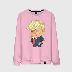 Свитшот хлопковый мужской Мистер Трамп, цвет: светло-розовый