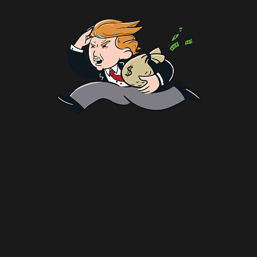 Мужской свитшот Money Trump / Черный – фото 3