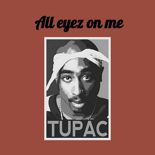 Мужской свитшот 2pac Art All eayz on me / Кирпичный – фото 3