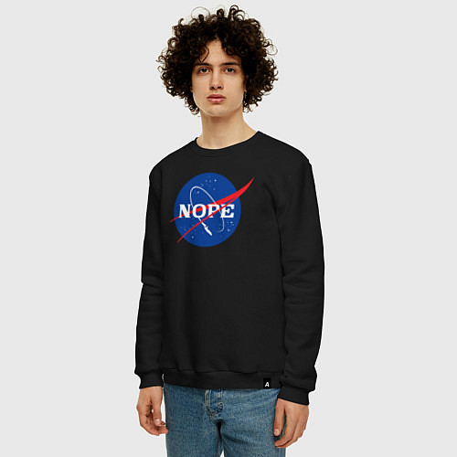 Мужской свитшот Nope NASA / Черный – фото 3
