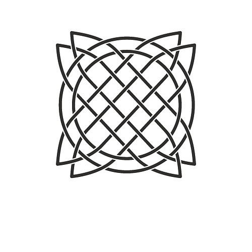 Мужской свитшот Черный кельтский цветок / Белый – фото 3