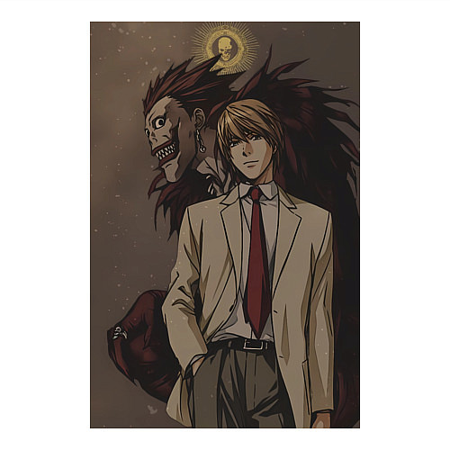 Мужской свитшот Тетрадь смерти Лайт Ягами / Белый – фото 3