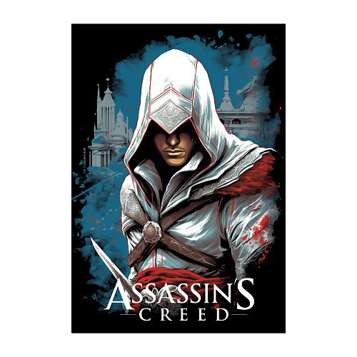 Мужской свитшот Assassins creed белый кинжал / Белый – фото 3