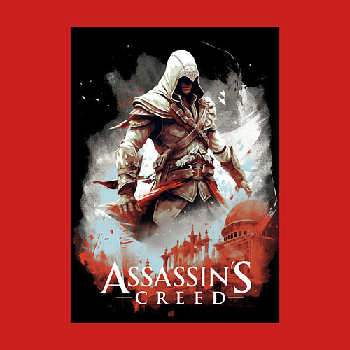 Мужской свитшот Assassins creed poster / Красный – фото 3