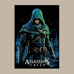 Свитшот хлопковый мужской Assassins creed в капюшоне, цвет: миндальный — фото 2